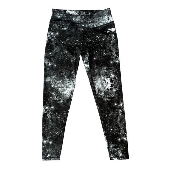 Skechers Performance Leggings Women’s Medium Go Dri Outer Space Black and White - Picture 1 of 6